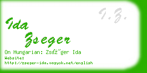 ida zseger business card